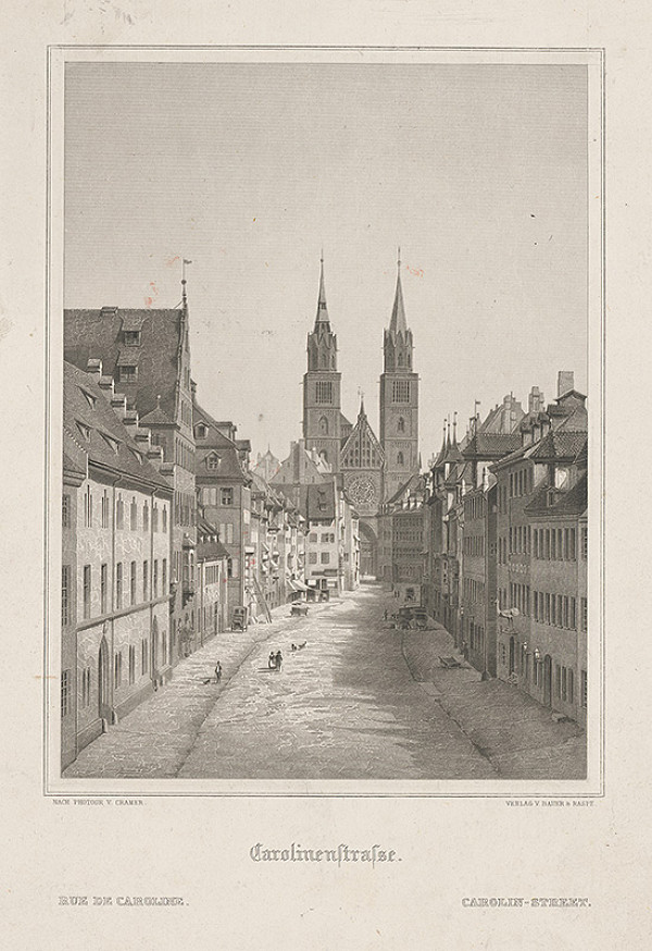 Nemecký grafik z 19. storočia – Karolínska ulica 