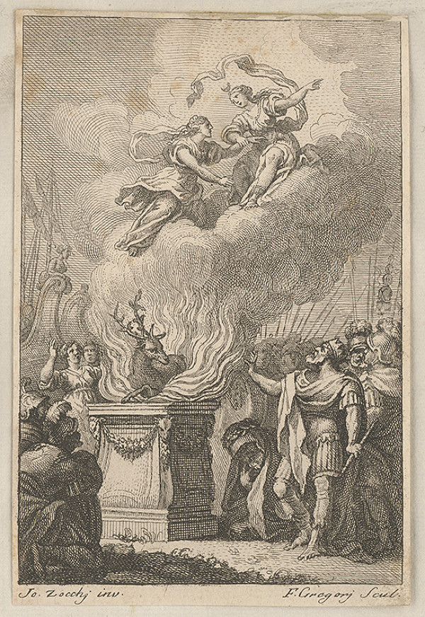 Joseph Gregory, Giuseppe Zocchi – Mytologický výjav 