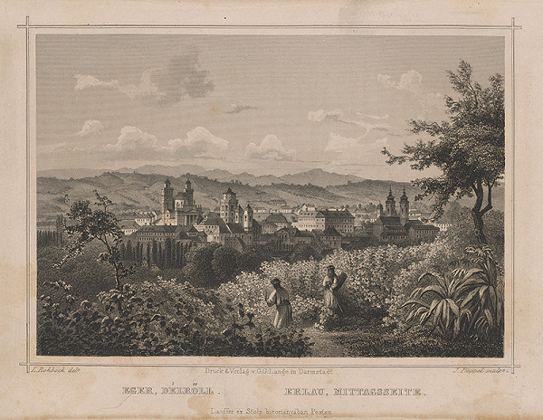 Johann Gabriel Friedrich Poppel, Ludwig Rohbock – Pohľad na Eger z juhu 