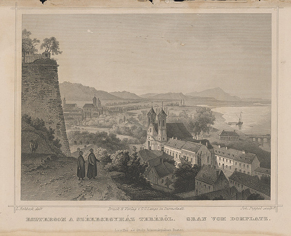 Johann Gabriel Friedrich Poppel, Ludwig Rohbock – Ostrihom a námestie s katedrálou 