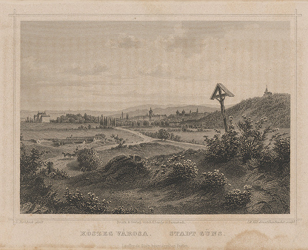 Knopfmacher, Ludwig Rohbock, Joseph Maximilian Kolb – Pohľad na Köszeg 