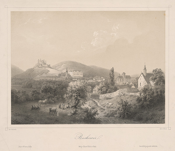 A. Hann, František Kaliwoda – Pohľad na Boskvice 