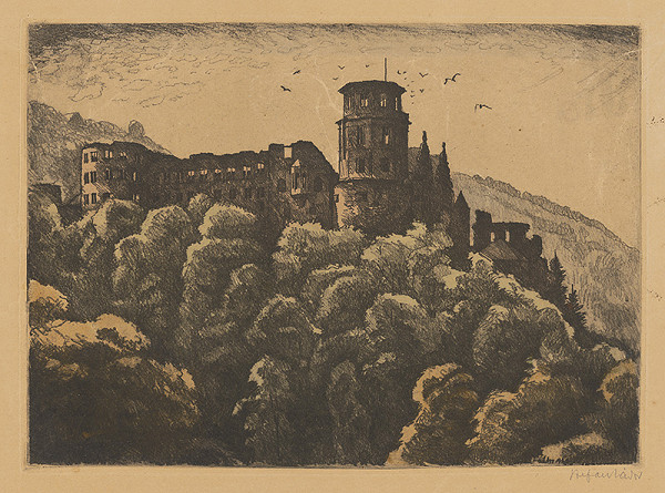 Stredoeurópsky grafik z 20. storočia – Zrúcaniny hradu 