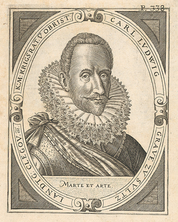 Nemecký grafik zo 17. storočia – Portrét Karola Ludwiga I. von Sulz 