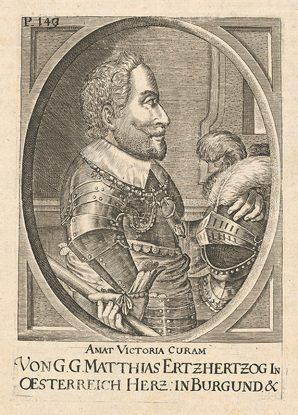 Nemecký grafik zo 17. storočia – Portrét Matiasa Ertzhertzoga 