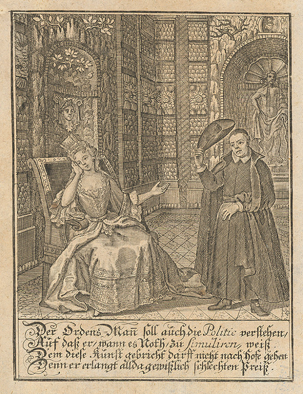 Stredoeurópsky grafik z 18. storočia – Mních a dáma 