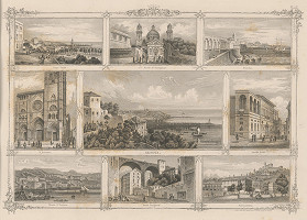 Stredoeurópsky grafik z 19. storočia – Významné budovy v Janove 