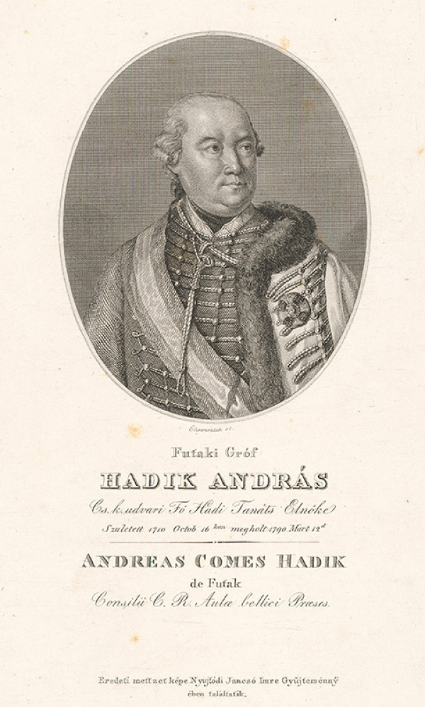 Adám Sándor Ehrenreich – Portrét grófa Ondreja Hadika 