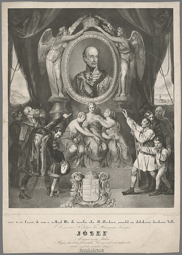 Franz Eybl, August von Pettenkofen, Peter Johann Nepomuk Geiger – Pamätný list k 50. výročiu arcivojvodu Jozefa ako uhorského palatína