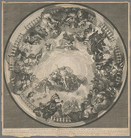 Bernard Picart, Charles Le Brun – Návrh na výzdobu kupolovitého stropu v kaplnke 