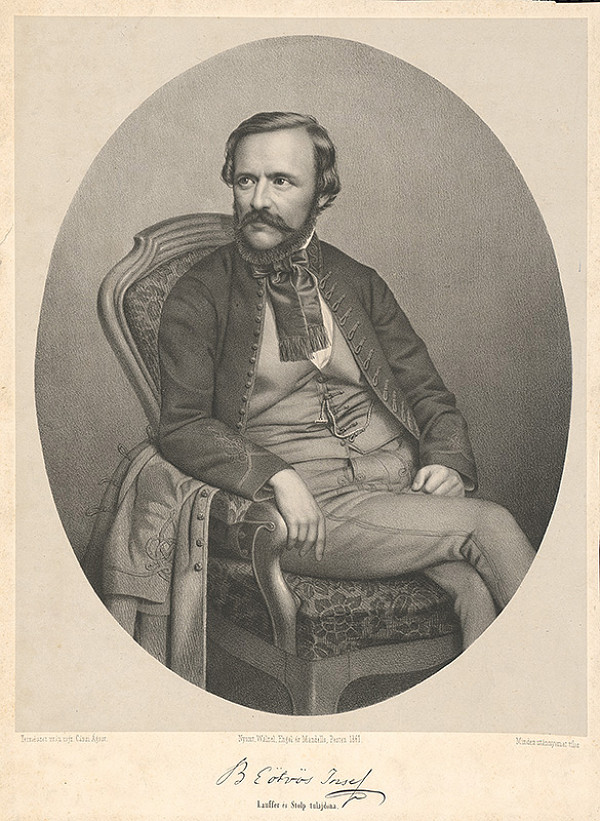 Ágost Elek Cánzi – Portrét Jozefa Eötvösa 