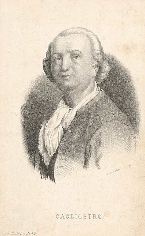 Stredoeurópsky grafik z 19. storočia – Portrét Alessandra Cagliostra 