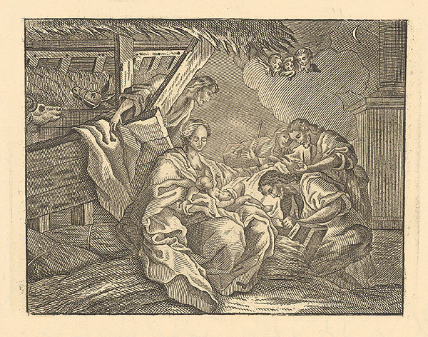 Stredoeurópsky grafik z 18. storočia – Klaňanie pastierov 