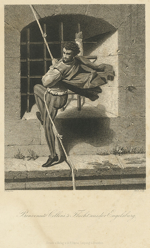 Fréderic Emile Simon, Ferdinand Piloty – Útek Benvenuta Celliniho z Anjelskeho hradu v Ríme 