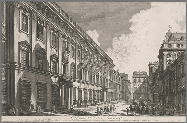 Giovanni Battista Piranesi – Pohľad na palác Odescalchi 