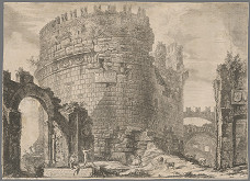 Giovanni Battista Piranesi – Hrobka Cecilie Metelly pri Via Appia v Ríme 