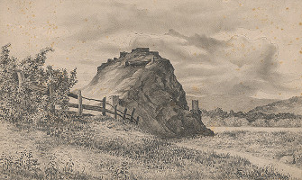 Gejza Bošácky – Pohľad na zrúcaniny hradu Devín 
