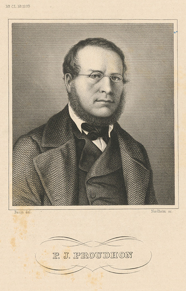Johann Georg Nordheim, Johann Bazin – Portrét P.J.Proudhona 