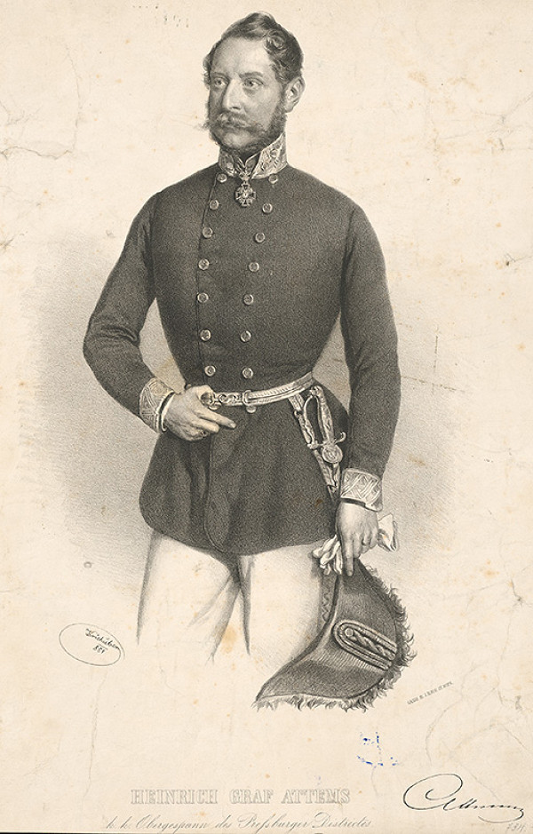 Joseph Kriehuber – Portrét Heinricha Attemsa 