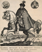 Aegidius Sadeler II., Matthäus Merian st. – Jazdecký portrét Gabriela Bethlena pri Bratislave 