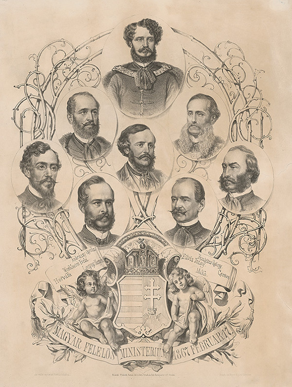 Maďarský grafik z 19. storočia – Portréty uhorských ministrov 