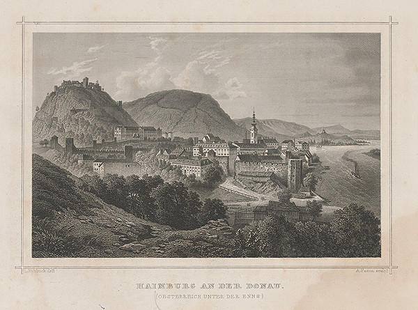 Anton Fesca, Ludwig Rohbock – Pohľad na Hainburg 