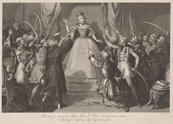 Lorenz Neumayer, R. Schein – Mária Terézia na uhorskom sneme 1741 