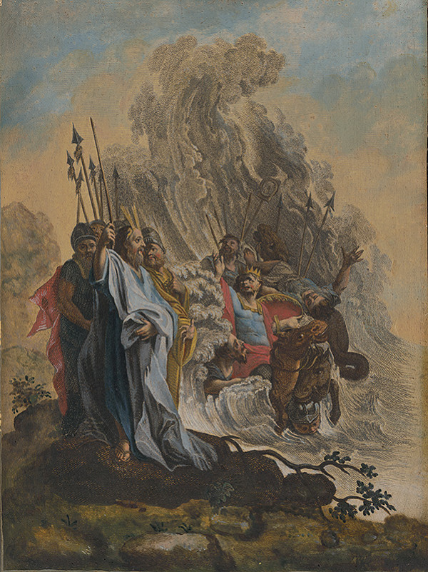 Stredoeurópsky maliar zo 17. storočia – Mojžiš prevádza židovský národ cez Červené more 