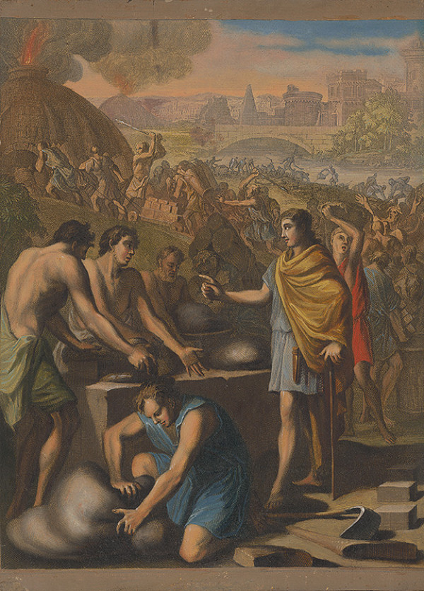 Caspar Luyken, Christoph Weigel st. – Práca hebrejských otrokov v Egypte 