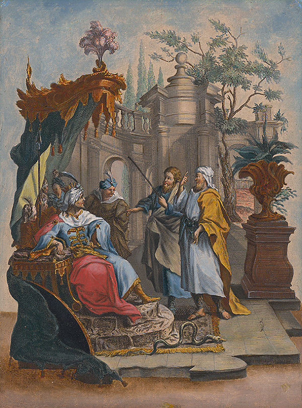 Stredoeurópsky maliar zo 17. storočia – Mudrci veštia Herodesovi zrod kráľa Židov 