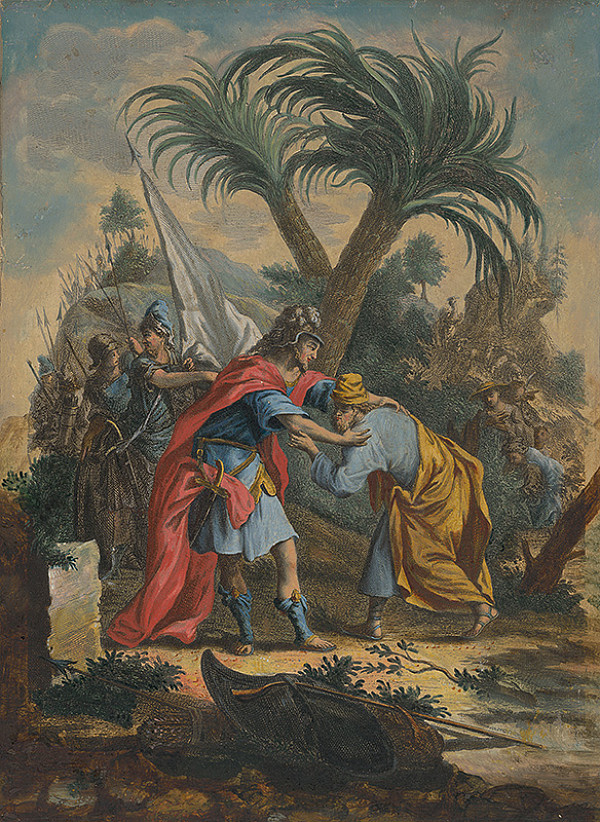 Stredoeurópsky maliar zo 17. storočia – Stretnutie Jákoba s Ezauom 