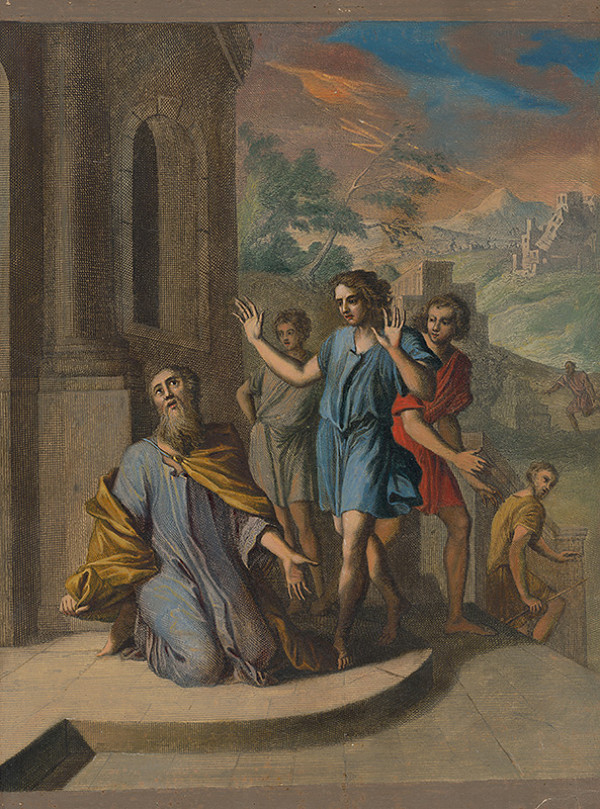 Caspar Luyken, Christoph Weigel st. – Poslovia oznamujú Jóbovi pohromy 