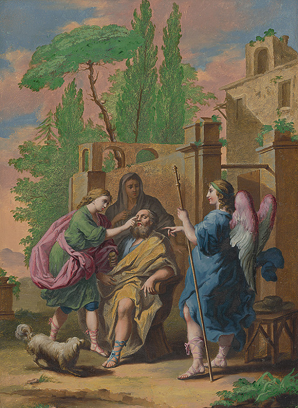 Stredoeurópsky maliar z 18. storočia – Slepý Tobiáš a anjel 