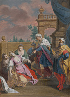 Jacopo Amigoni, Francesco Bartolozzi, Joseph Wagner – Ester omdlieva pred Ahasverom 