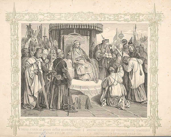 Adám Sándor Ehrenreich, Peter Johann Nepomuk Geiger – Ondrej II. odovzdáva zlatú bulu uhorským stavom 