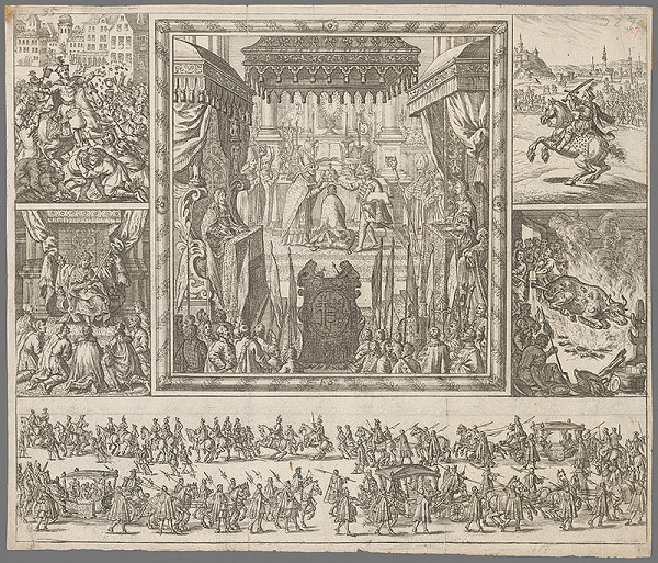 Stredoeurópsky grafik zo 17. storočia – Korunovácia Jozefa I. v Bratislave 