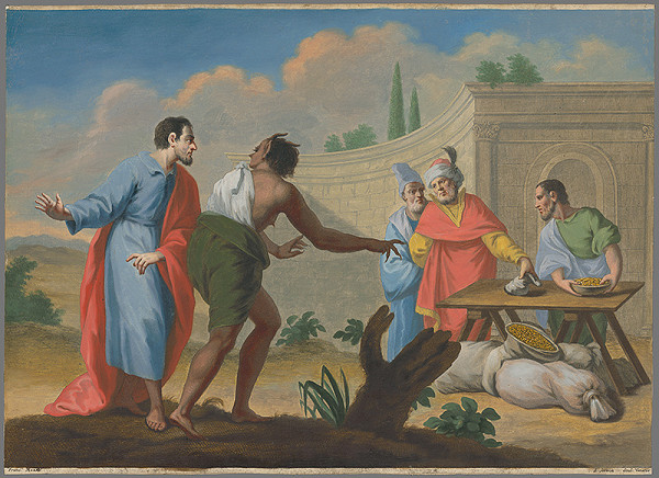 Francesco Moard, Thomas Major – Diabol pokúša muža ukazujúc mu bohatstvo jeho suseda 