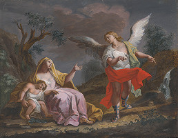 Fabio Berardi, Giovanni Battista Pittoni, Joseph Wagner – Anjel sa zjavuje Hagar a Izmaelovi na púšti 