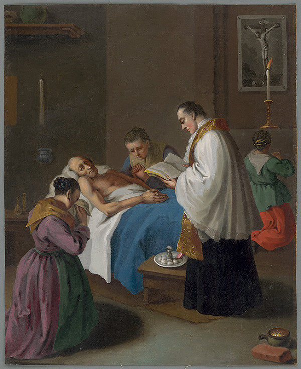Marco Alvise Pitteri, Pietro Longhi – Sviatosť pomazania chorých (5.) (Extremae Unctionis Sacramentum) 