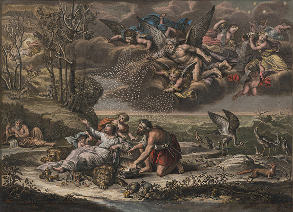 Jean Baptist de Poilly, Pierre Mignard, Nicolas de Poilly – Zima. Kybelé, bohyňa Zeme, prosí o návrat slnka (L’Hyver. Cybele deesse de la Terre implore le retour du Soleil) 