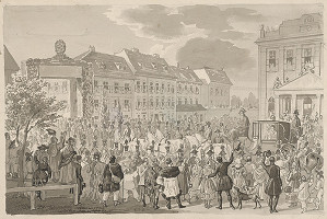 Franz Wolf – Príchod Ferdinanda V. do Bratislavy 