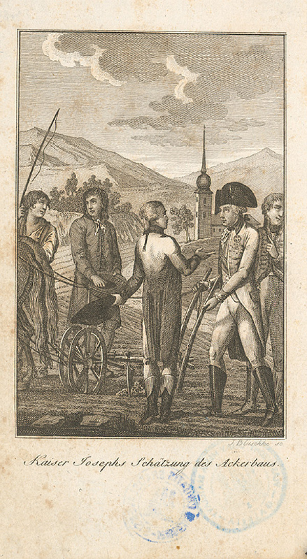 János Blaschke – Jozef II. odmeňuje roľníkov 