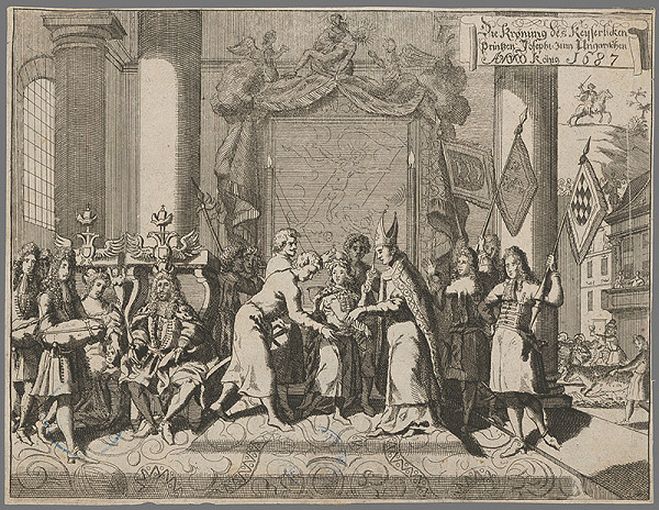Stredoeurópsky grafik zo 17. storočia – Korunovácia Jozefa I. 