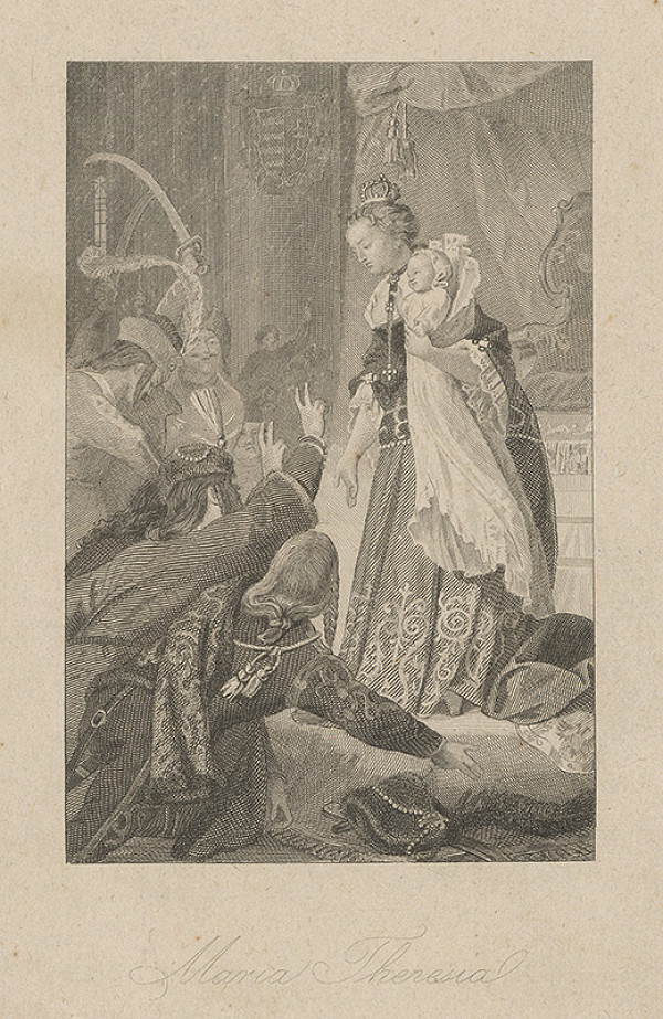 Johann Ernst Mansfeld – Mária Terézia na uhorskom sneme 1741 