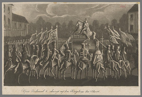 Vincent Raimund Grüner – Ferdinand V. na korunovačnom vŕšku v Bratislave 