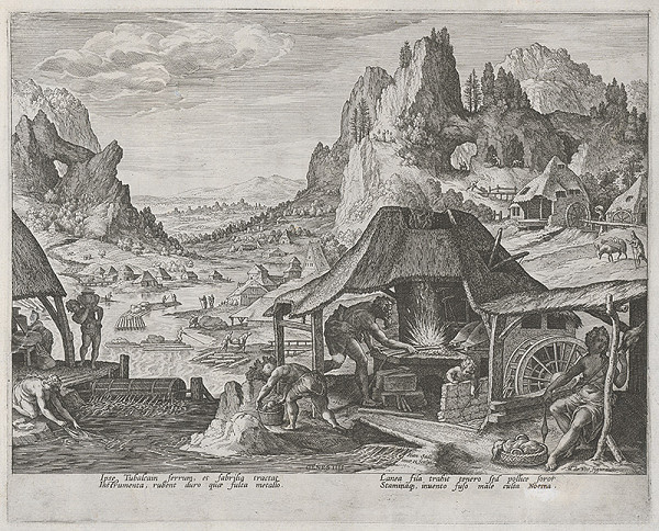 Maarten de Vos st., Jan Sadeler I. – Tubalkain vo svojej vyhni (12) 