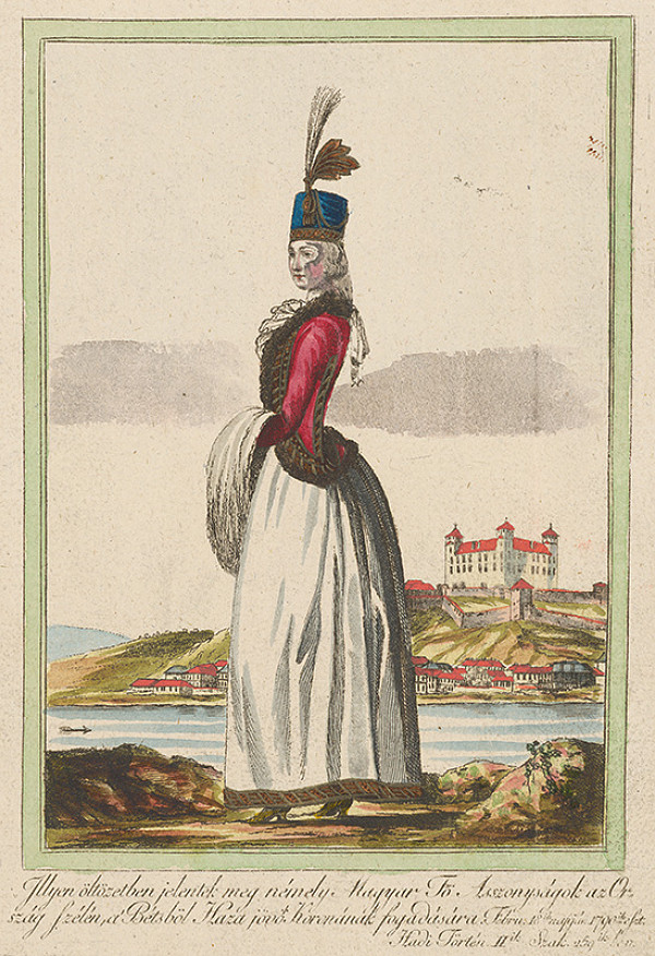 Sámuel Czetter – Dáma a pohľad na Bratislavu z juhu 