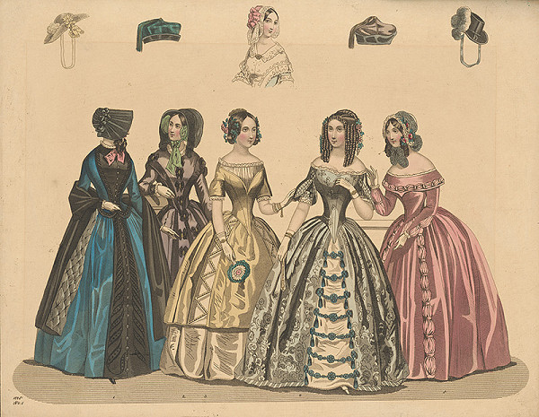 Neznámy autor – Módny list z roku 1846 