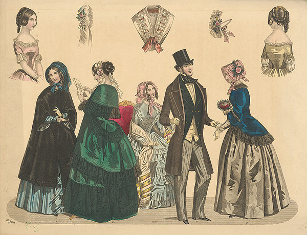 Neznámy autor – Módny list z roku 1846 