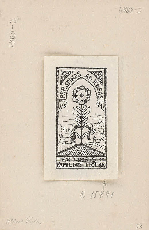 Bratislavský maliar z 1. polovice 20. storočia – Ex libris rodiny Holákovej 